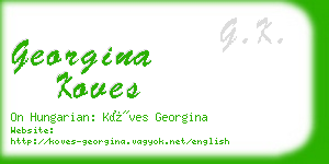 georgina koves business card